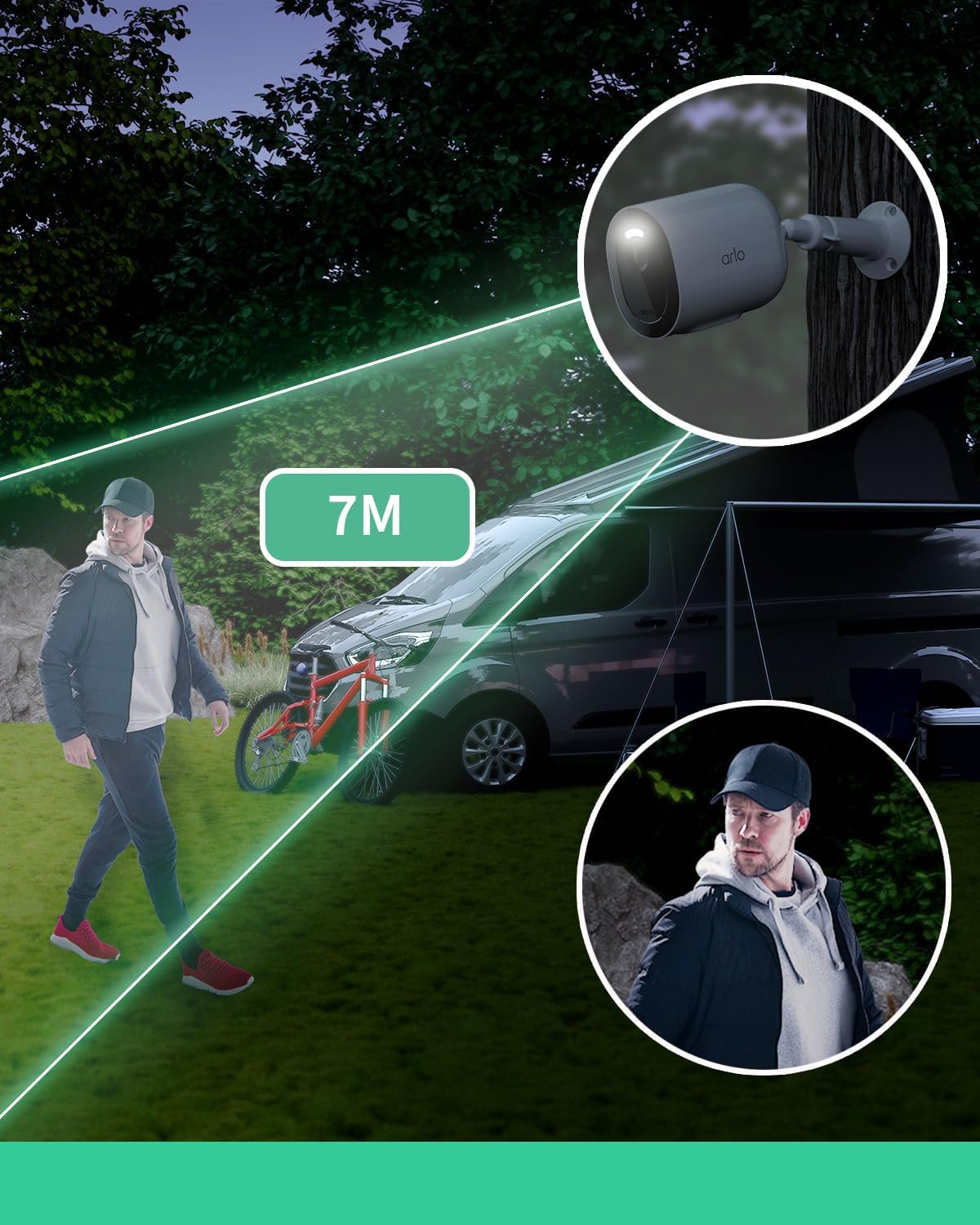 Arlo Go 2 Telecamera WiFi Esterno Senza Fili, HD, Connessione WiFi O Con Scheda SIM 3G/4G LTE, Archiviazione Locale Con SD O Cloud, Sensore Di Movimento, Visione Notturna, Prova Inclusa Arlo Secure
