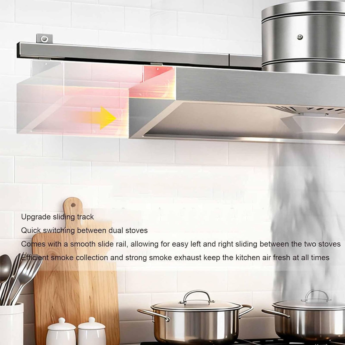 Ventilatore da Bagno in Acciaio Inossidabile da 7 Pollici Multifunzionale ad Alta Potenza per Cappa da Cucina, Facile da Pulire per Hotel, Ristorante, Cucina,7inch