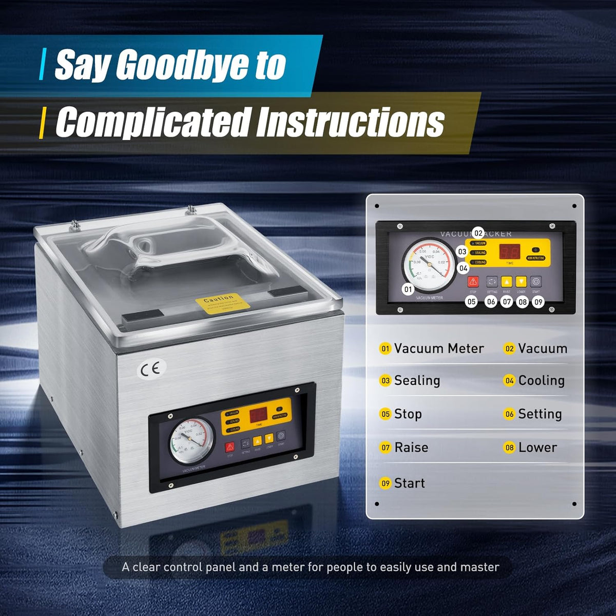Macchina imballatrice sottovuoto alimentare professionale 220V DZ-260 (manuale in inglese)