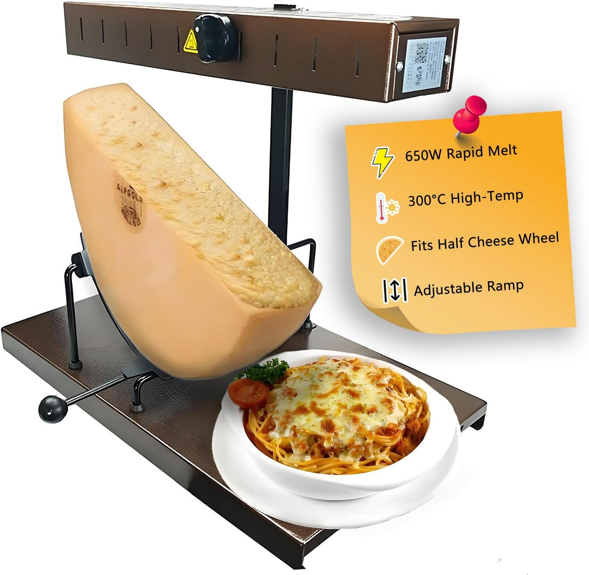 Scioglitore Di Formaggio per Raclette Commerciale, Macchina per Grigliare Il Formaggio Elettrica, Griglia per Raclette a Riscaldamento Rapido, Macchina per Sciogliere Il Formaggio Tradizionale