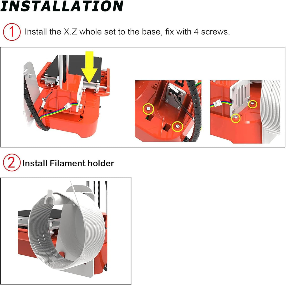 Generico Mini Stampante 3D, Senza Regolazioni, Design Silenzioso, Area di Stampa 100x100x100 Mm, Stampante Portatile di Livello Educativo, Compatibile con Filamento PLA